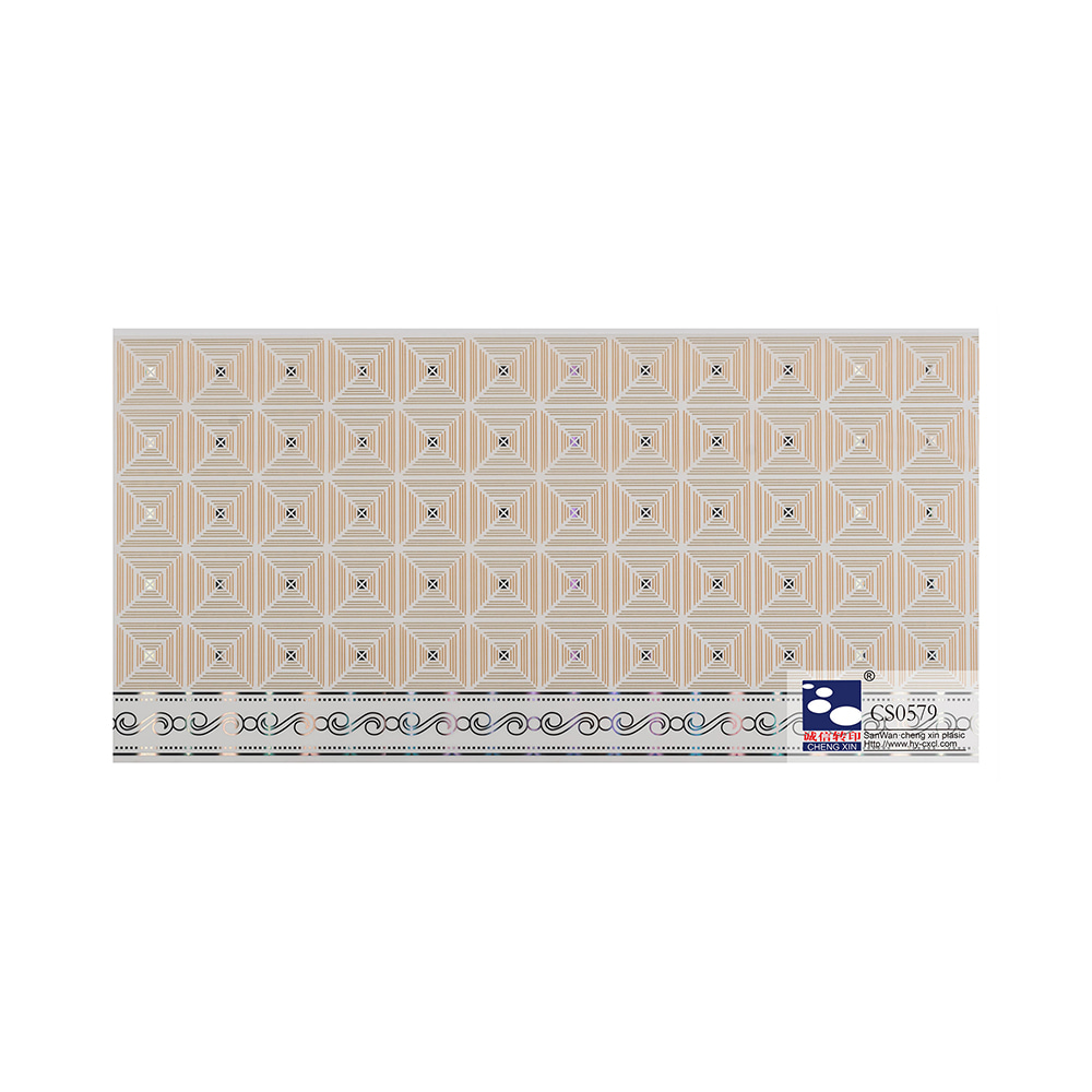 Nieuwe houten ontwerpen Moderne stijl warmdrukfolie voor PVC-plafond met goede service CS0579