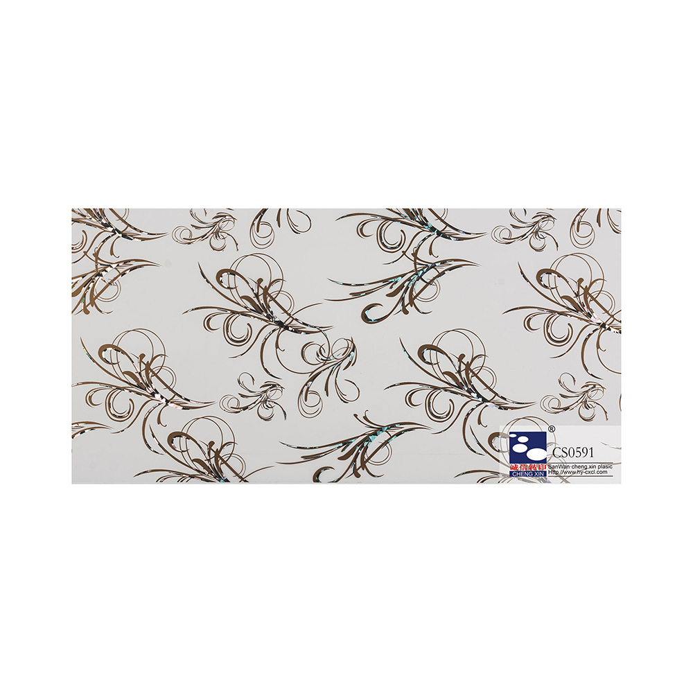 Lage goedkope houten moderne stijl houtnerf hete stempelfolie voor pvc-plafond CS0591