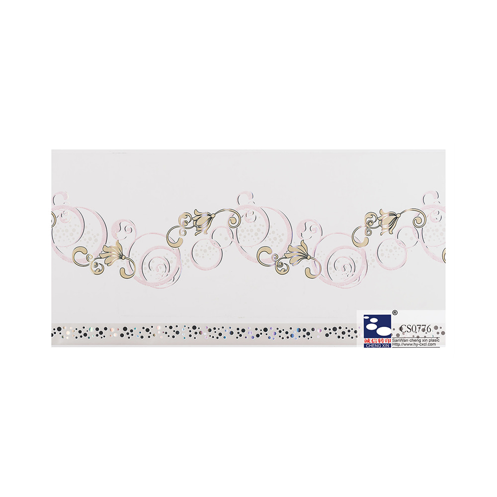 Mooie gedrukte bloemen Houten ontwerp Hot Stamping Folie PVC-lamineringsfilm voor paneel CS0776