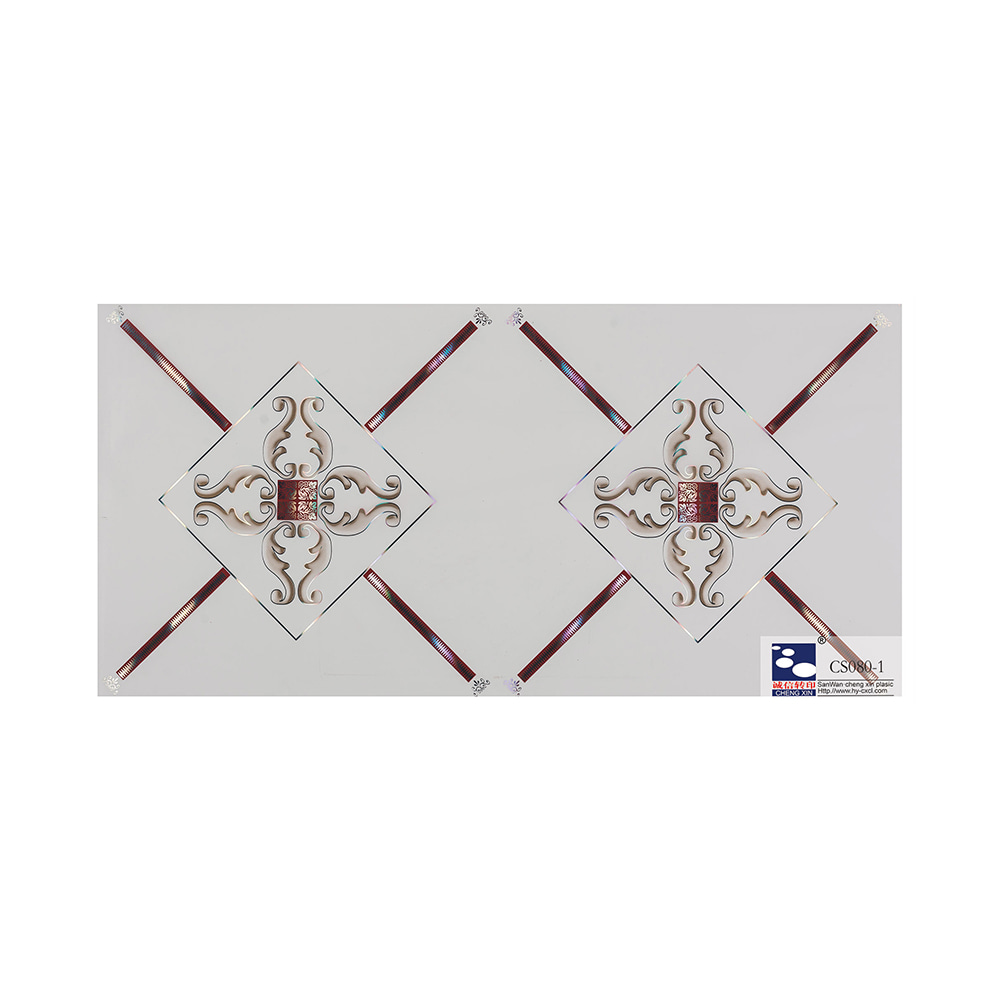 Goed gemaakte nieuwe ontwerpen moderne stijl houtnerf warmdrukfolie voor PVC-plafond CS080-1