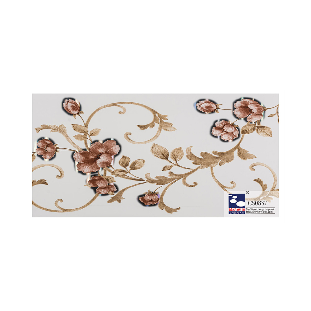 Groothandel 2021 nieuwe ontwerp pvc kleurendruk plafond bronzing folie composiet pvc film CS0837