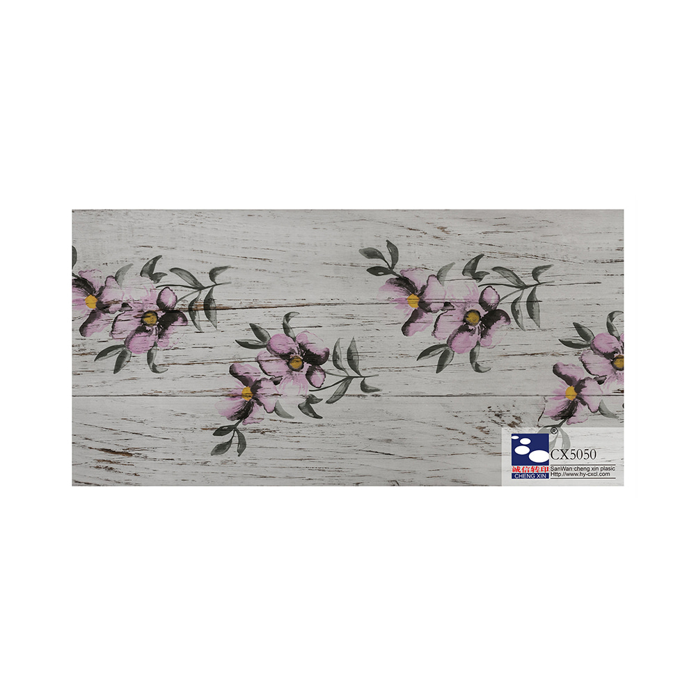 Diverse kleuren marmeren warmdrukfolie met verschillende gedrukte bloemen voor paneel CX5050